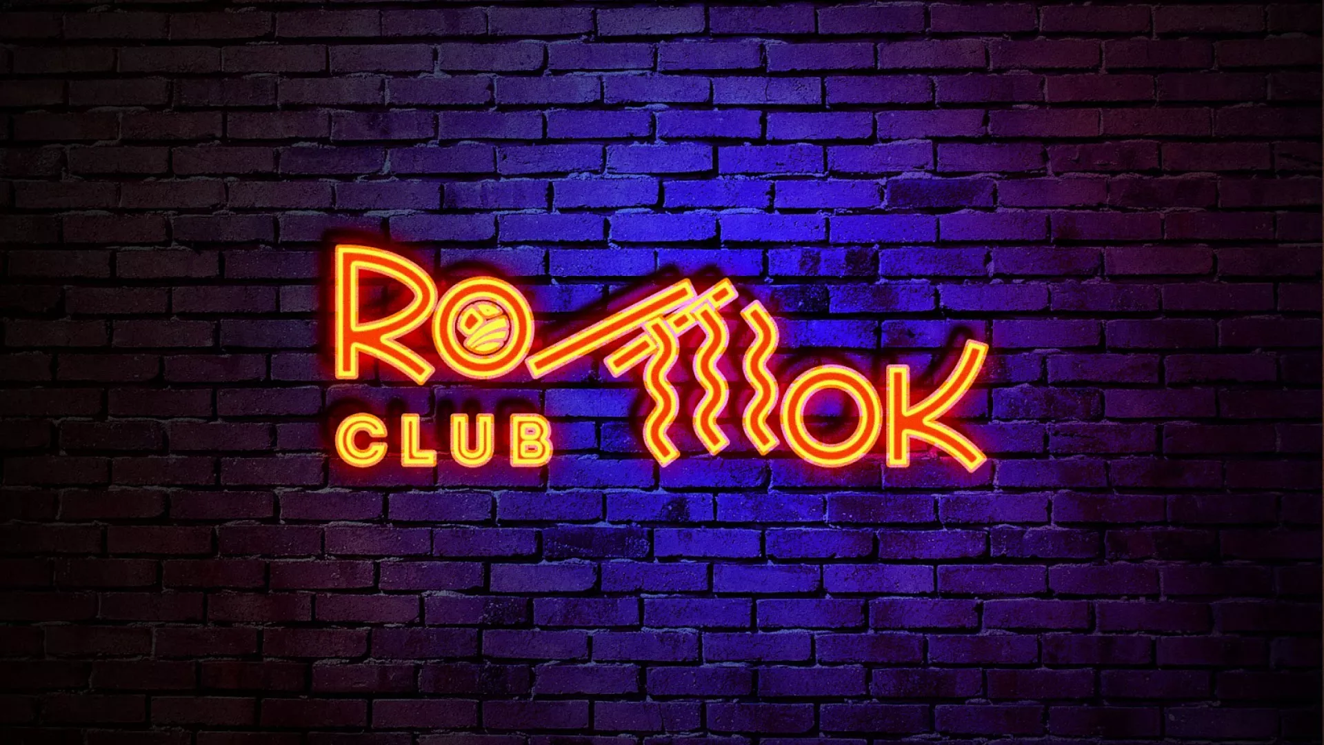 Разработка интерьерной вывески суши-бара «Roll Wok Club» в Рыбинске